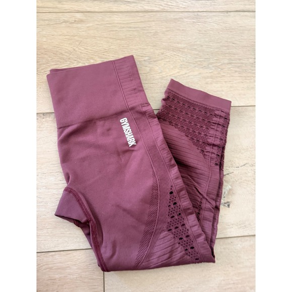 Gymshark Pants - Gymshark Energy Seamless Cropped Leggings Berry Purple High Waist Tights 229